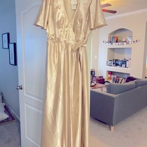 Hebeos Champagne Bridesmaids Dress - Size 16 - NEW - maxi Dress
